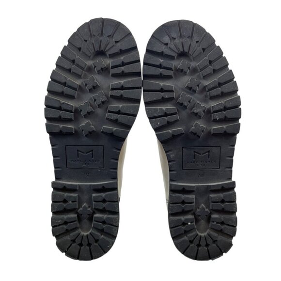 Marc Fisher Ivory White Leather/Textile Womens Chelsea Boots Size 7M - Picture 11 of 13